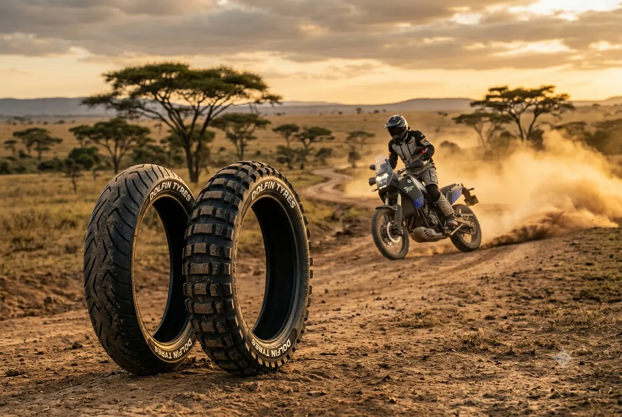 Dolfin motorcycle tyre supplied in Kenya